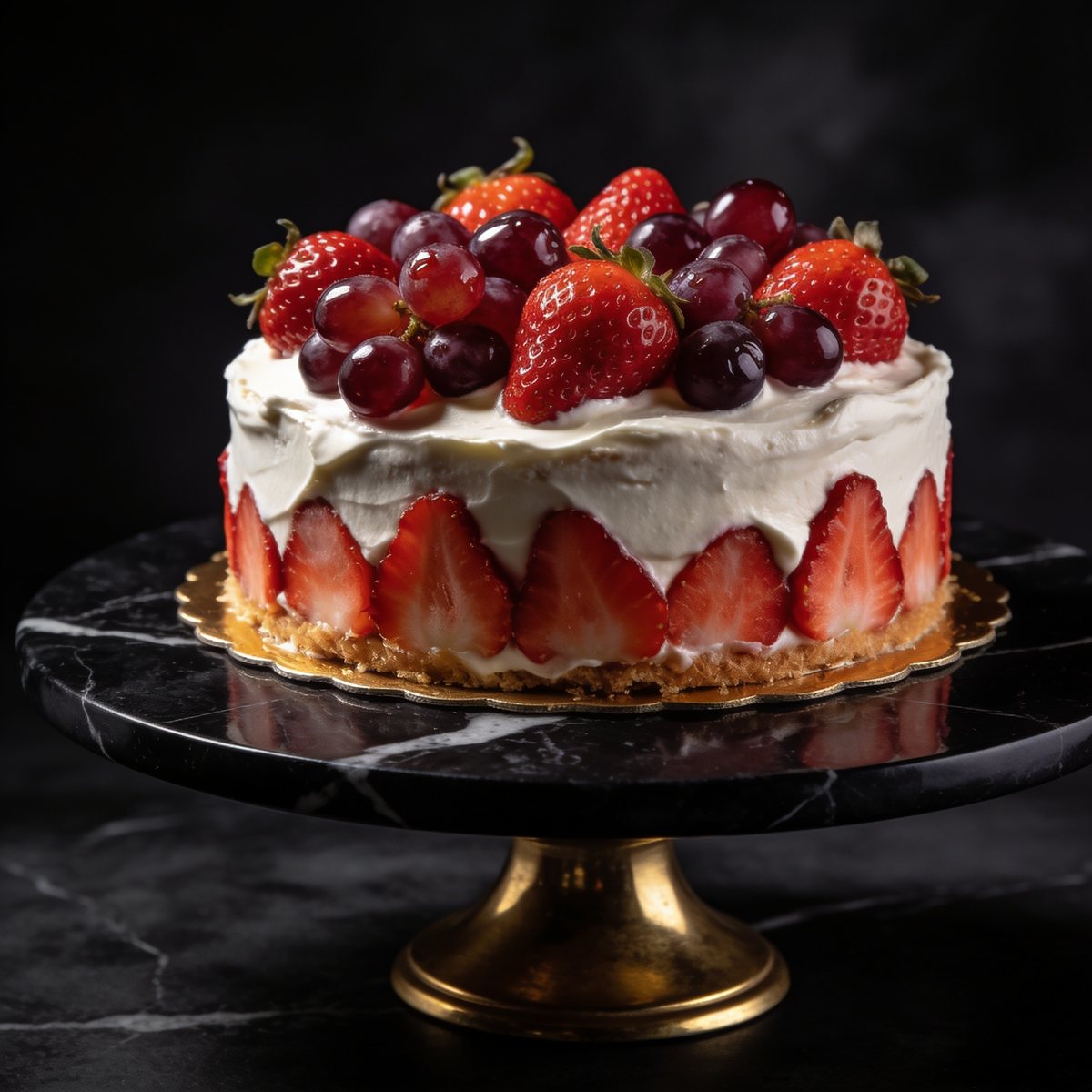 Fresh fruit cream cake